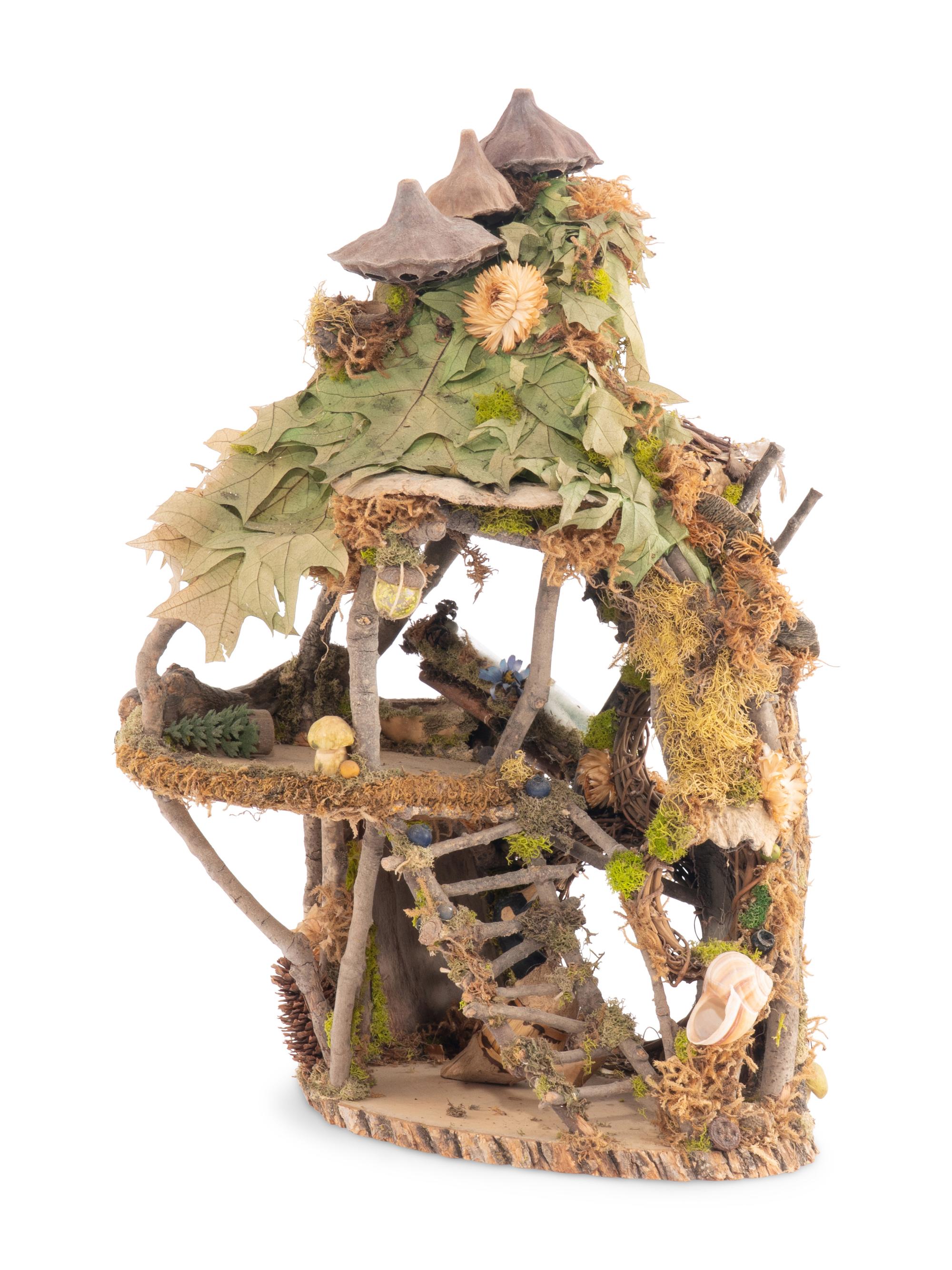 A Whimsical Model of a Woodland Treehouse