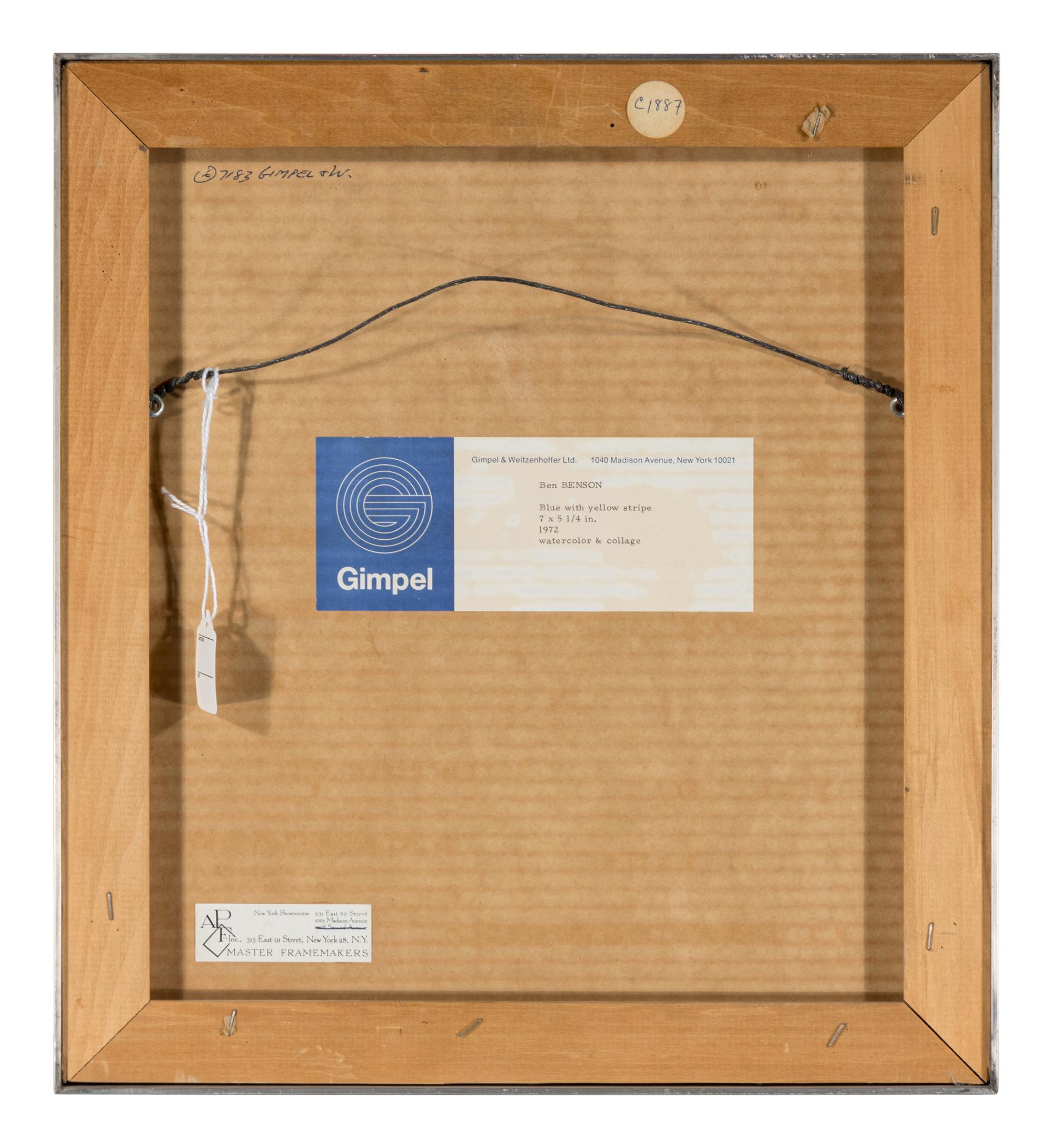 Blue with Yellow Stripe, 1972