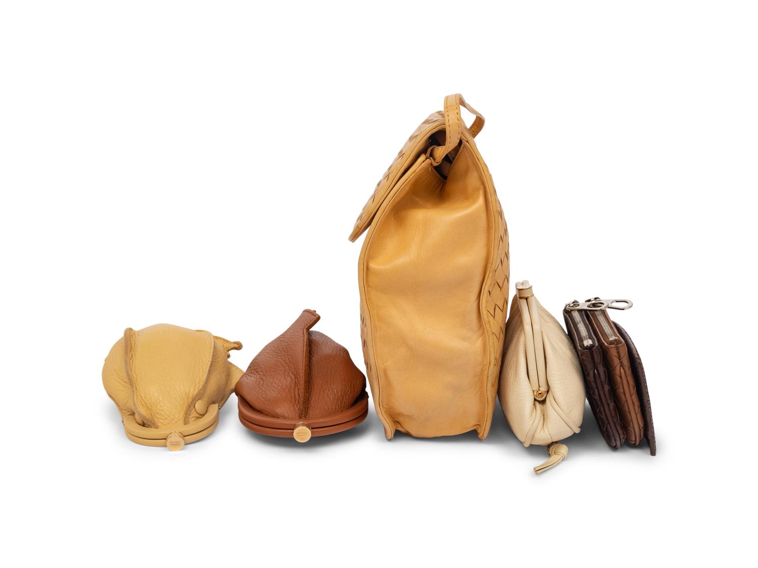 Six Bottega Veneta Accessories and One J. Markell Stingray Card Holder