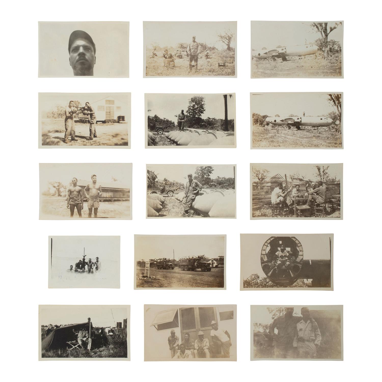 [African Americana] [World War II] Group of 112 Photographs and More Assembled by Corp. William H. Hobbs, Jr.