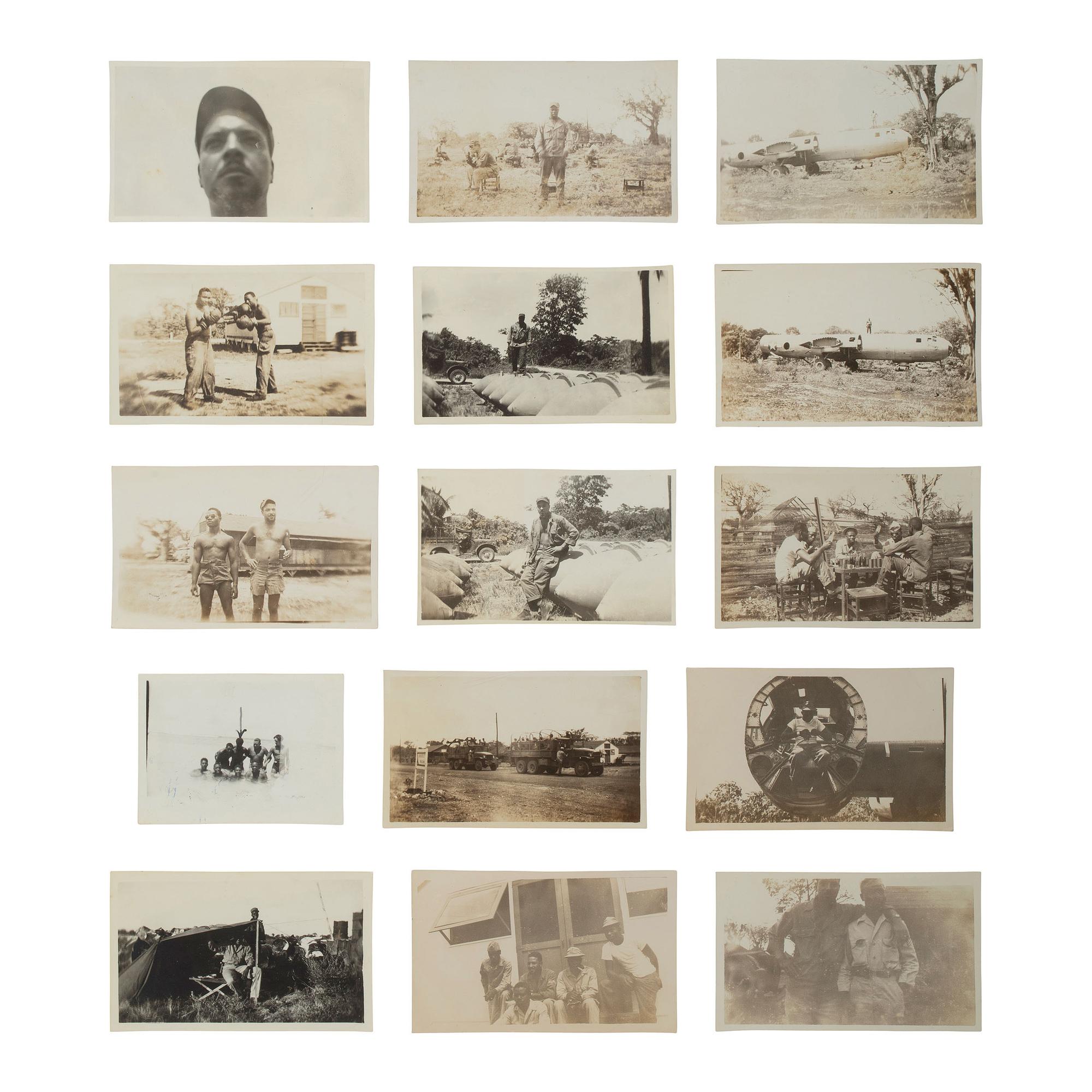 [African Americana] [World War II] Group of 112 Photographs and More Assembled by Corp. William H. Hobbs, Jr.
