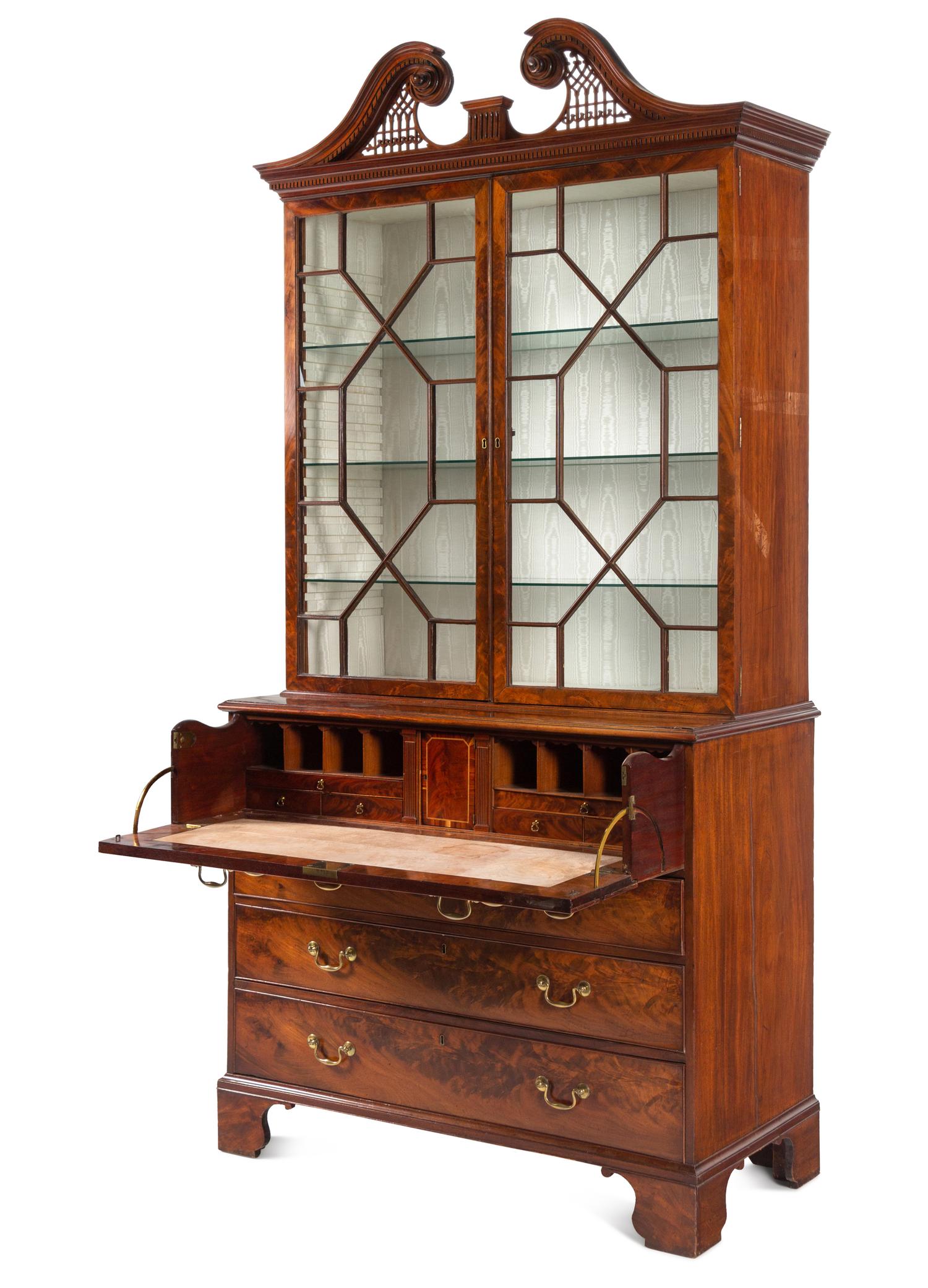 A George III Mahogany Secretary Bookcase