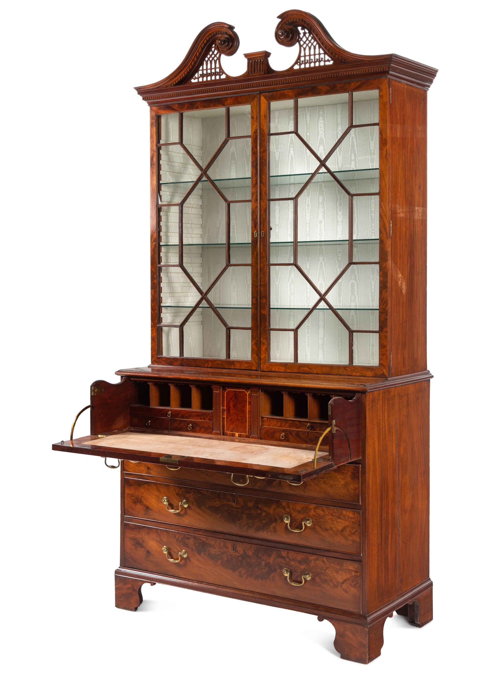 A George III Mahogany Secretary Bookcase