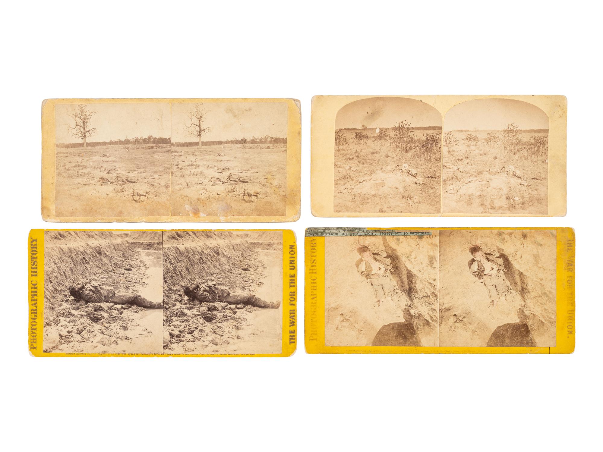 [CIVIL WAR]. 13 stereoviews featuring deceased soldiers, including at Petersburg, Fredericksburg, and Cold Harbor.