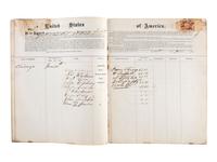 [TRANSPORTATION] -- [SHIPPING]. Letter press copy book featuring discussion of early Great Lakes shipping and commerce within the 1847 business correspondence of Detroit shipbuilder, merchant, and vessel owner Elon W. Hudson (1818-1901).