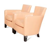 A Set of Four Christian Liaigre Leather Club Chairs