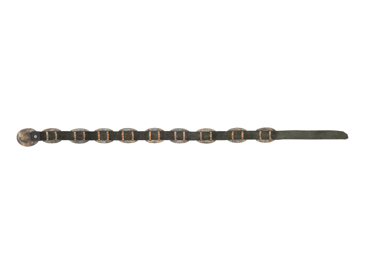 Navajo Concha Belt and Three Earrings