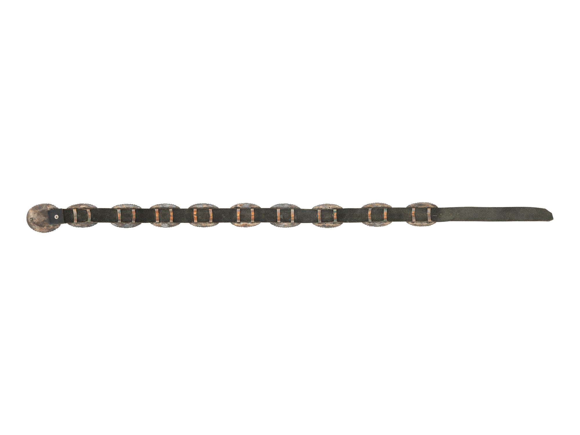 Navajo Concha Belt and Three Earrings