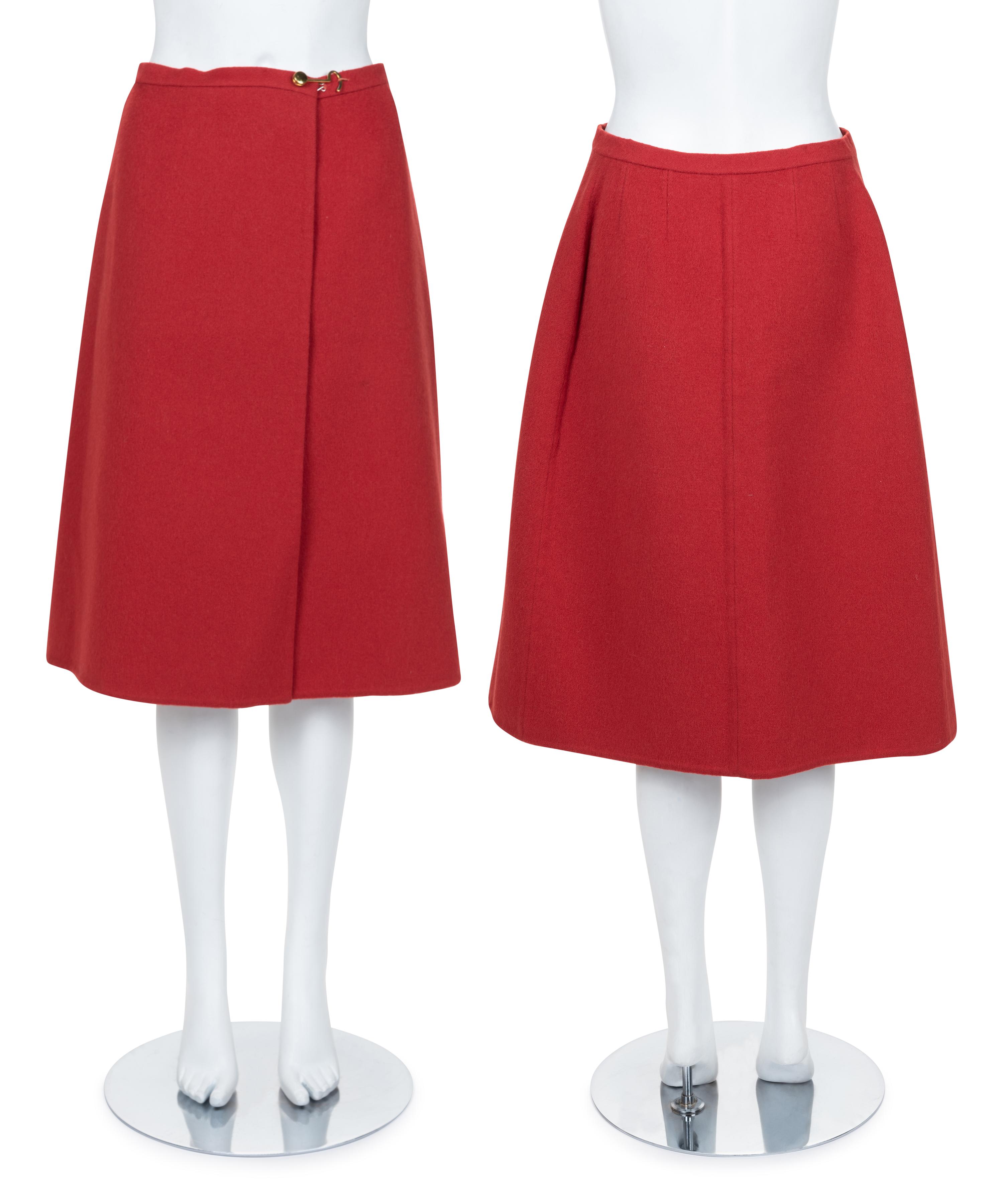 Two Hermes Pieces: One Cape and One Wrap Skirt, 1980-90s