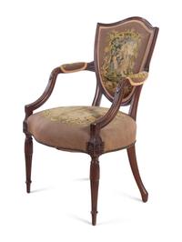 A Louis XVI Style Fauteuil with Needlepoint Upholstery