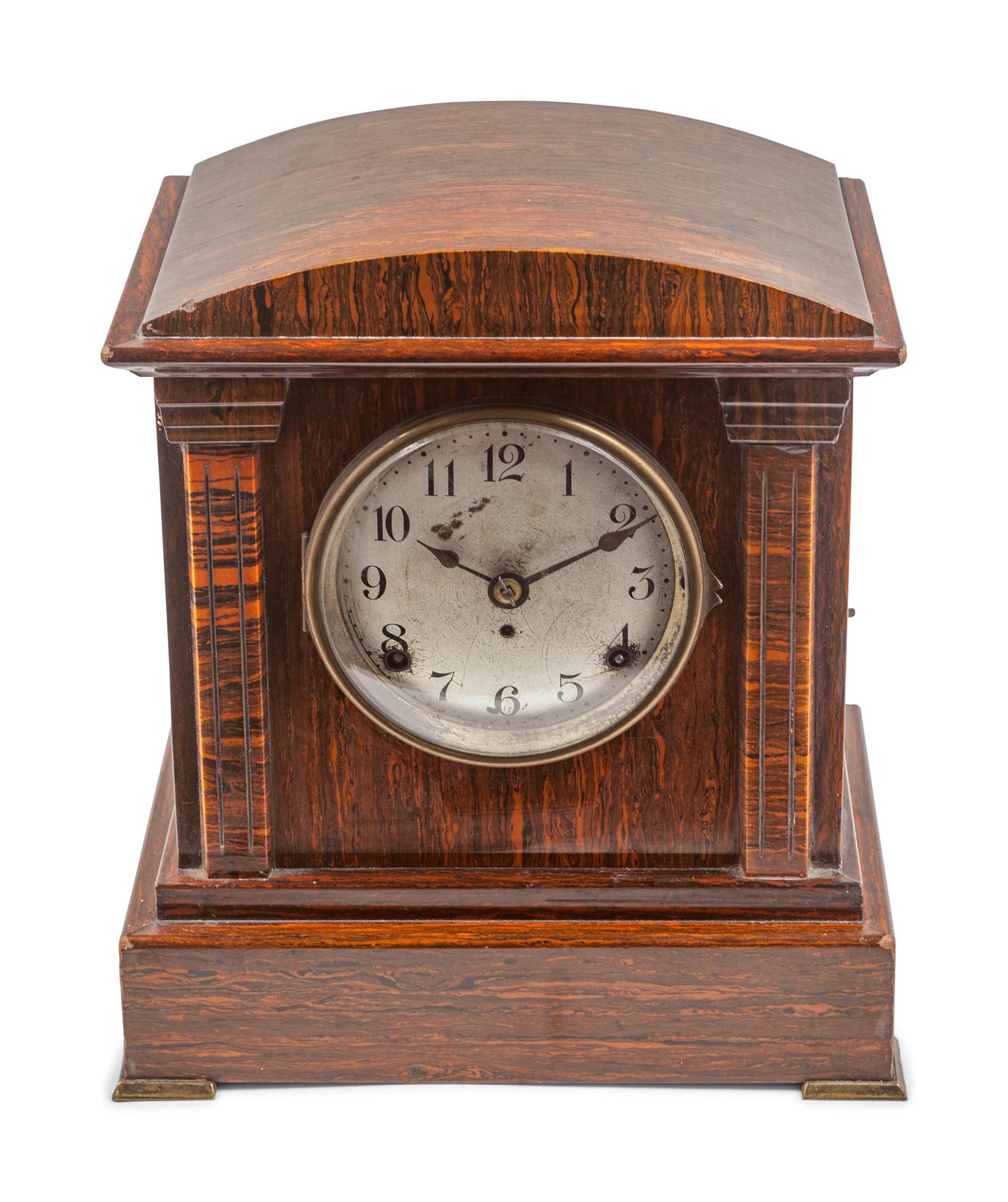 An American Mahogany Mantel Clock