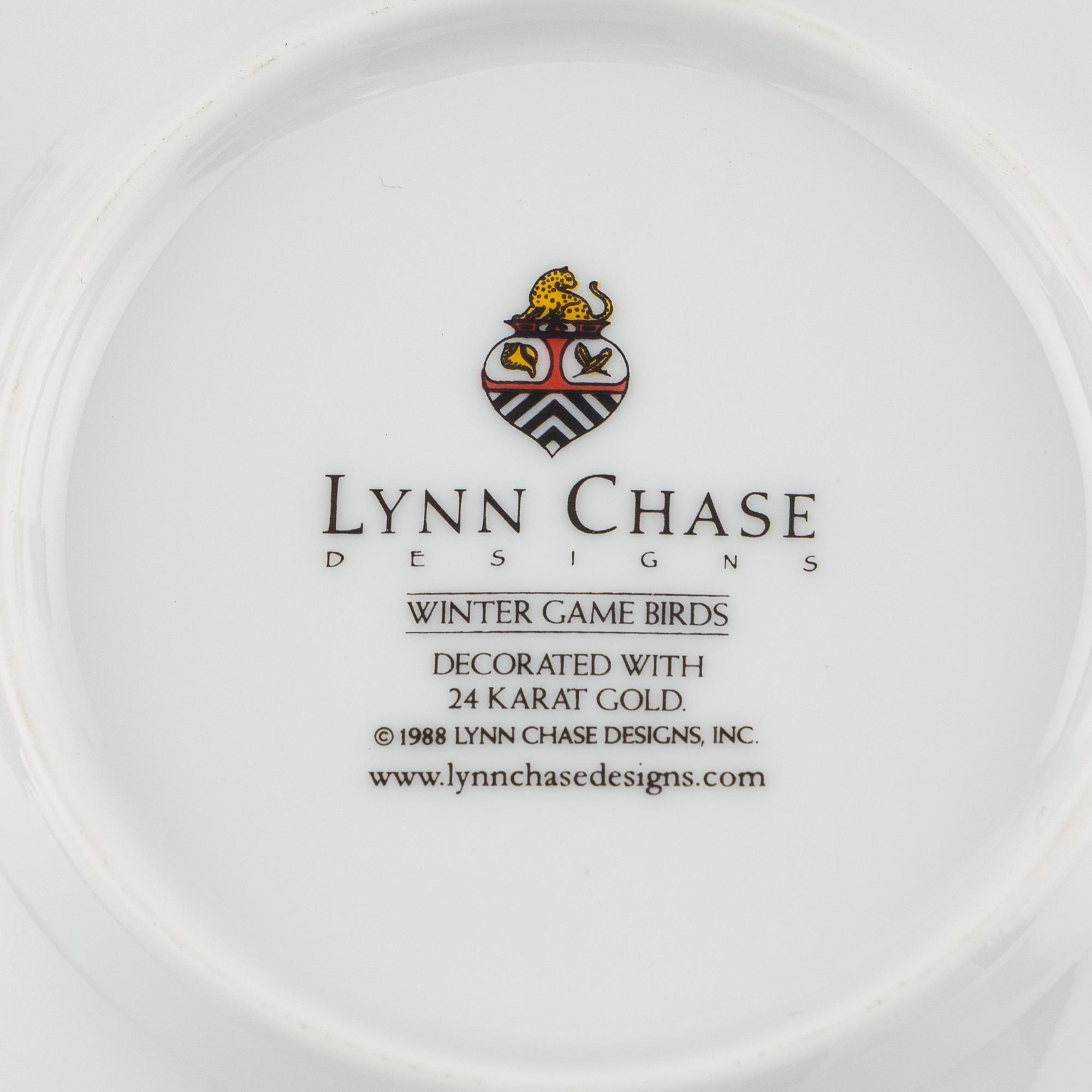 A Lynn Chase Winter Game Birds Porcelain Dinner Service