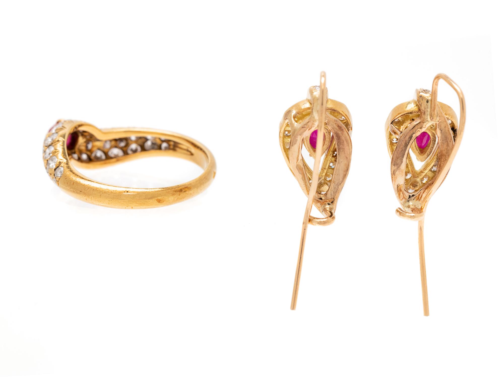 RUBY AND DIAMOND SET