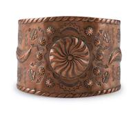 Fred Harvey Era Copper Trade Cuff Bracelet