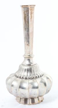 A Japanese Silvered Metal Vase Height 11 inches. — 20TH CENTURY