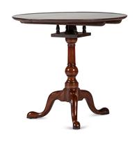 A Chippendale Figured Mahogany Tilt-Top Tea Table