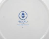A Royal Crown Derby Porcelain Blue Aves Dinner Service