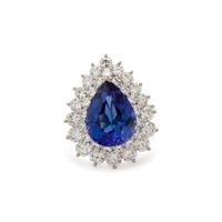 TIFFANY & CO., TANZANITE, DIAMOND, AND PLATINUM RING