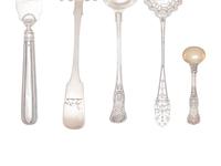 A Collection of English Silver Flatware Articles
