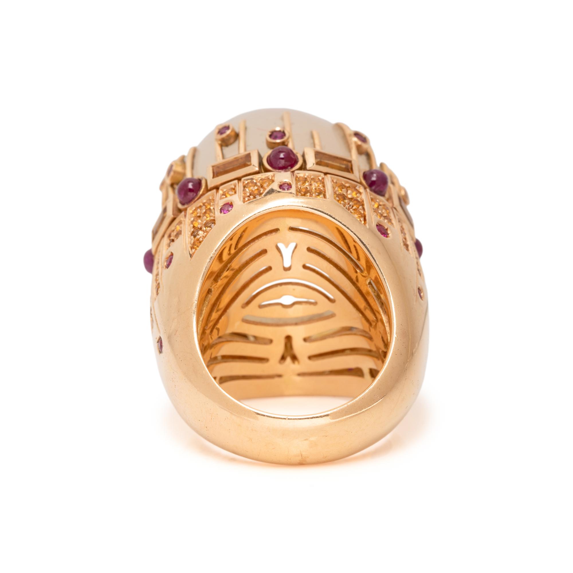 QUARTZ AND MULTIGEM RING