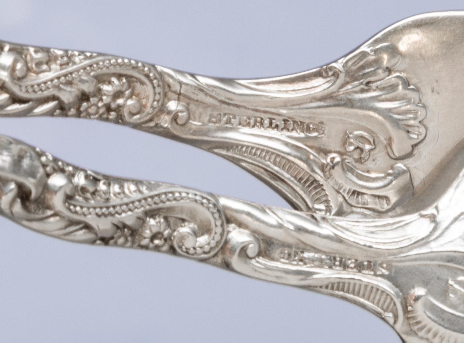 An American Silver Flatware Service, Theodore B. Starr, New York, NY, comprising: 12 dinner knives 12 luncheon knives 12 salad forks 12
