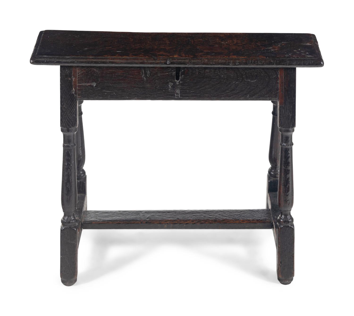 A Charles II Oak Joint Stool
