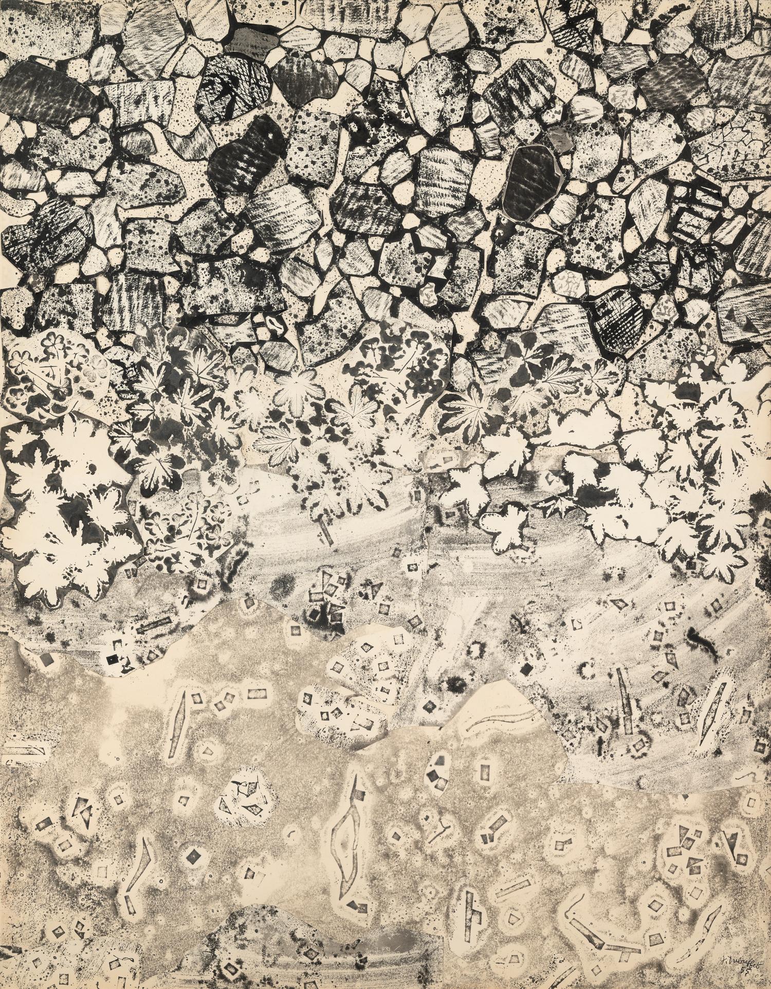 Pied du Mur au sol jonché , July 1955