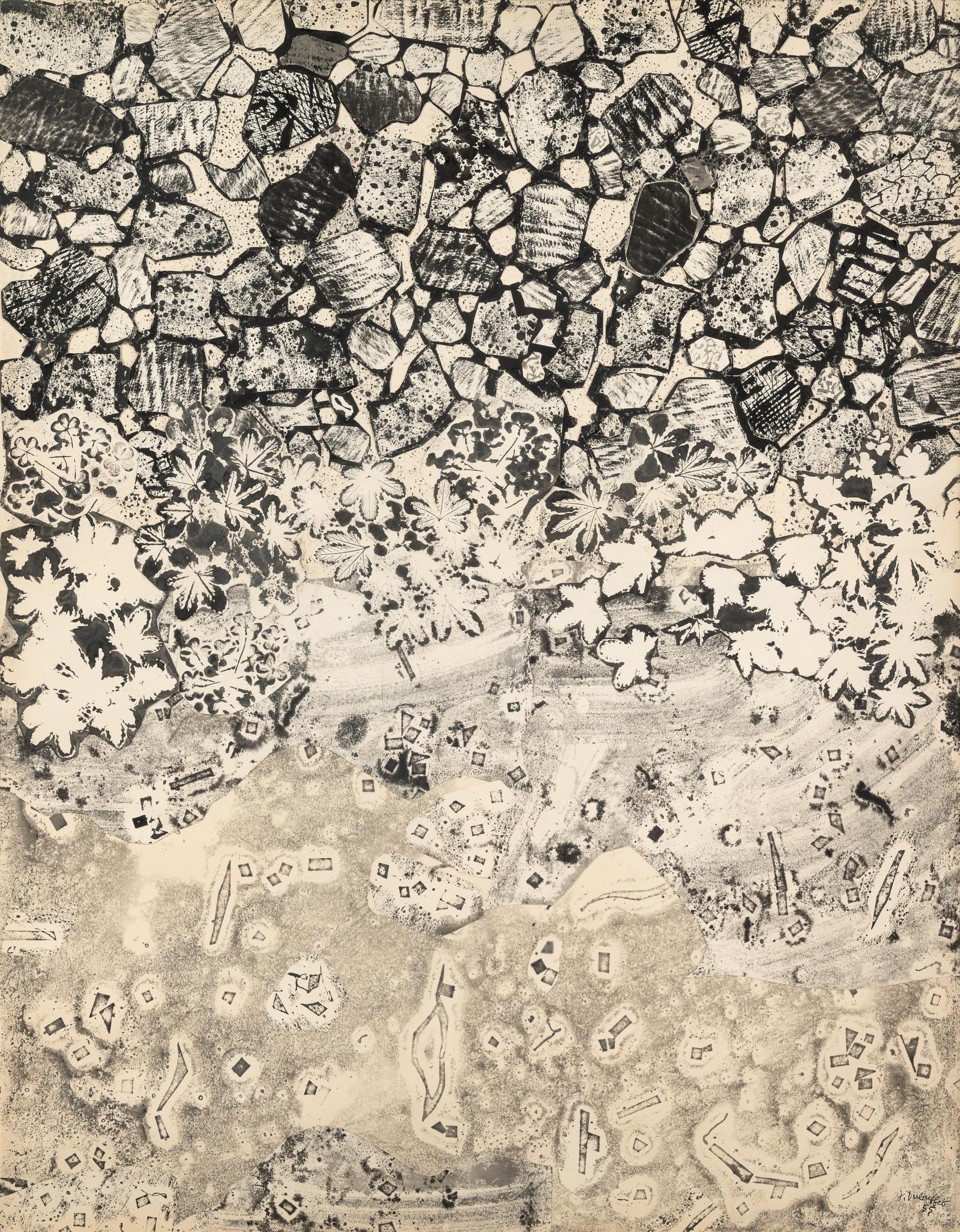 Pied du Mur au sol jonché , July 1955