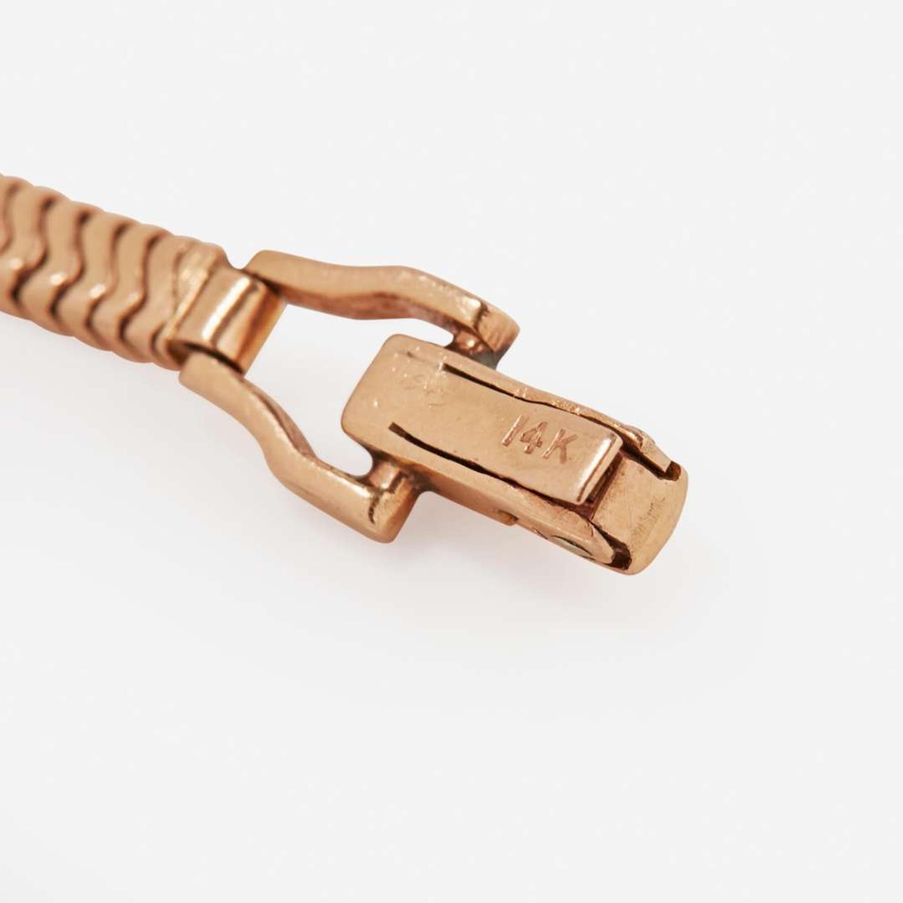 A 14K Rose Gold and Diamond Tiffany & Co. Watch Retro, c.1940