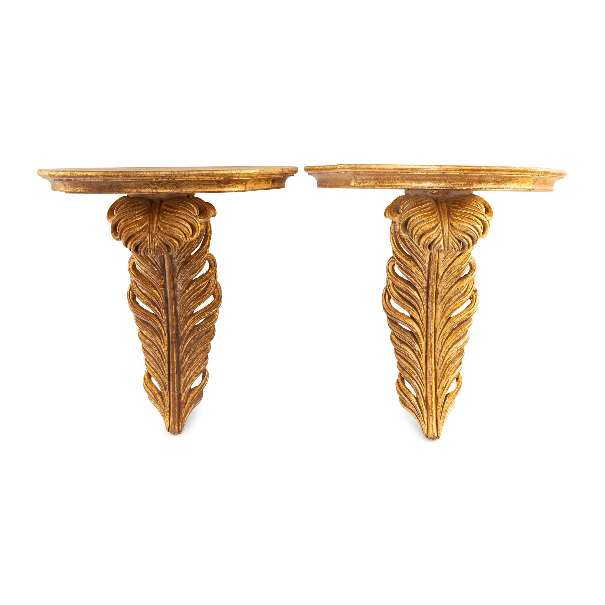 A Pair of Giltwood Wall Brackets