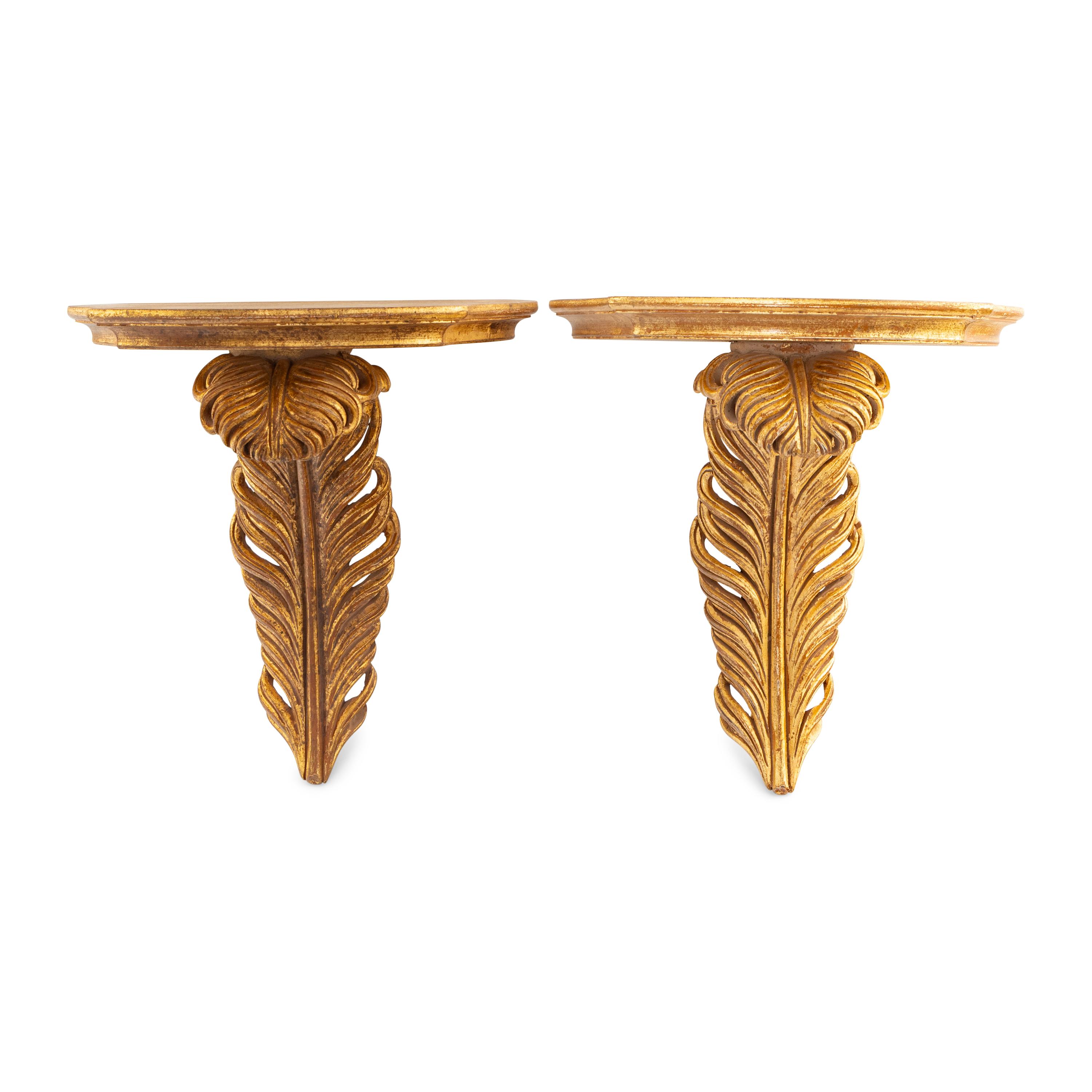 A Pair of Giltwood Wall Brackets