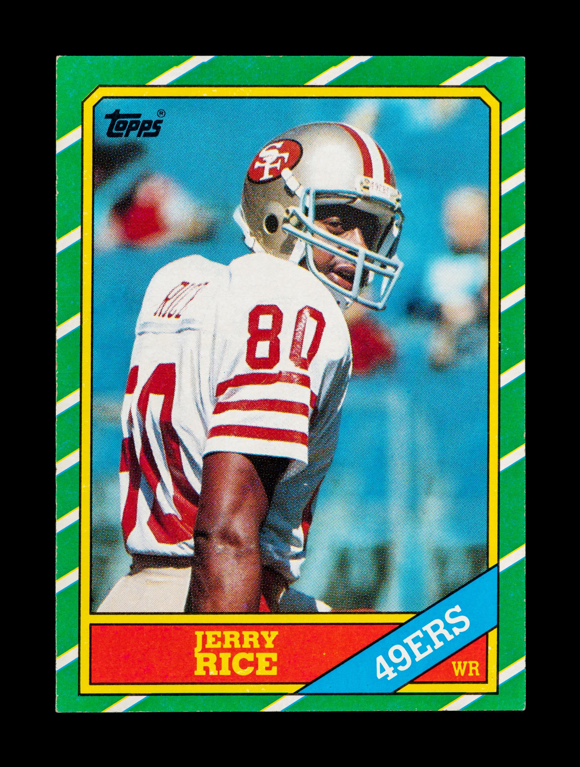 A Group of Seven 1986 Topps Jerry Rice Rookie Football Cards No. 161,
