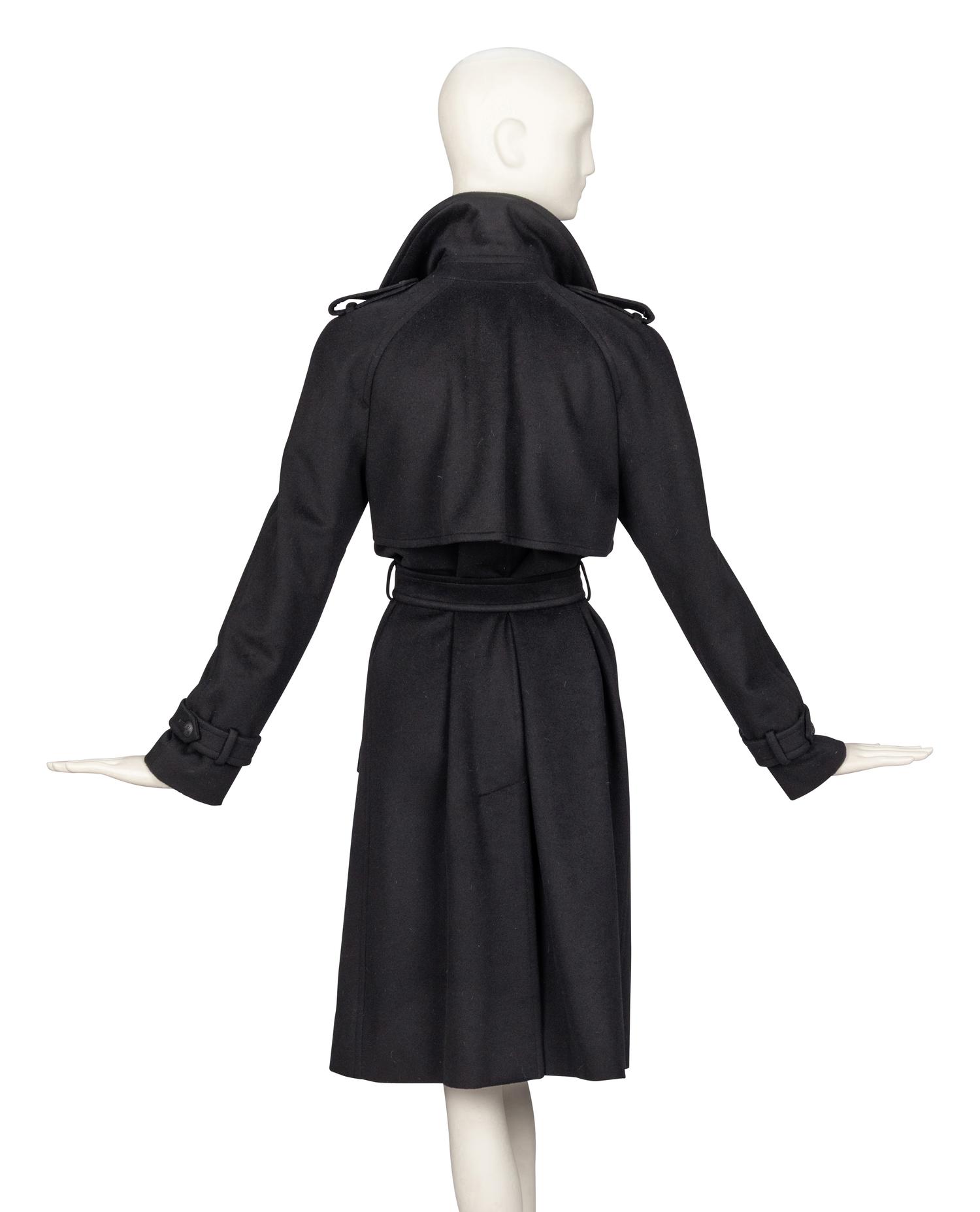 Chanel, Black Cashmere Trench Coat