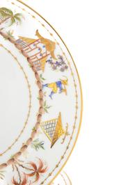 A Set of Ten Le Tallec Cirque Chinois Hand-Painted Porcelain Plates