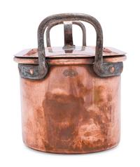 An American Copper Fish Poacher with Cover and Inside Tray