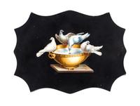 An Italian Micromosaic Paperweight Width 7 inches. — 19TH CENTURY
