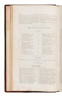 [Poe, Edgar Allan (1809-1849)]. "The Mask of the Red Death: A Fantasy," and 6 other writings. In: Graham's Lady's and Gentleman's Magazine, Vols. XX-XXII . Philadelphia: George R. Graham, January-June, 1842.