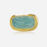 An Aquamarine and 18K Gold Brooch by Burle Marx c. 1975