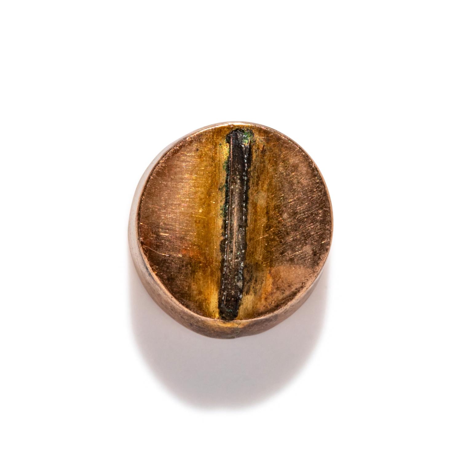 A Roman Carnelian Ring Stone with a Standing Man and Horse, Possibly Castor or Pollux — Set in a gold pendant