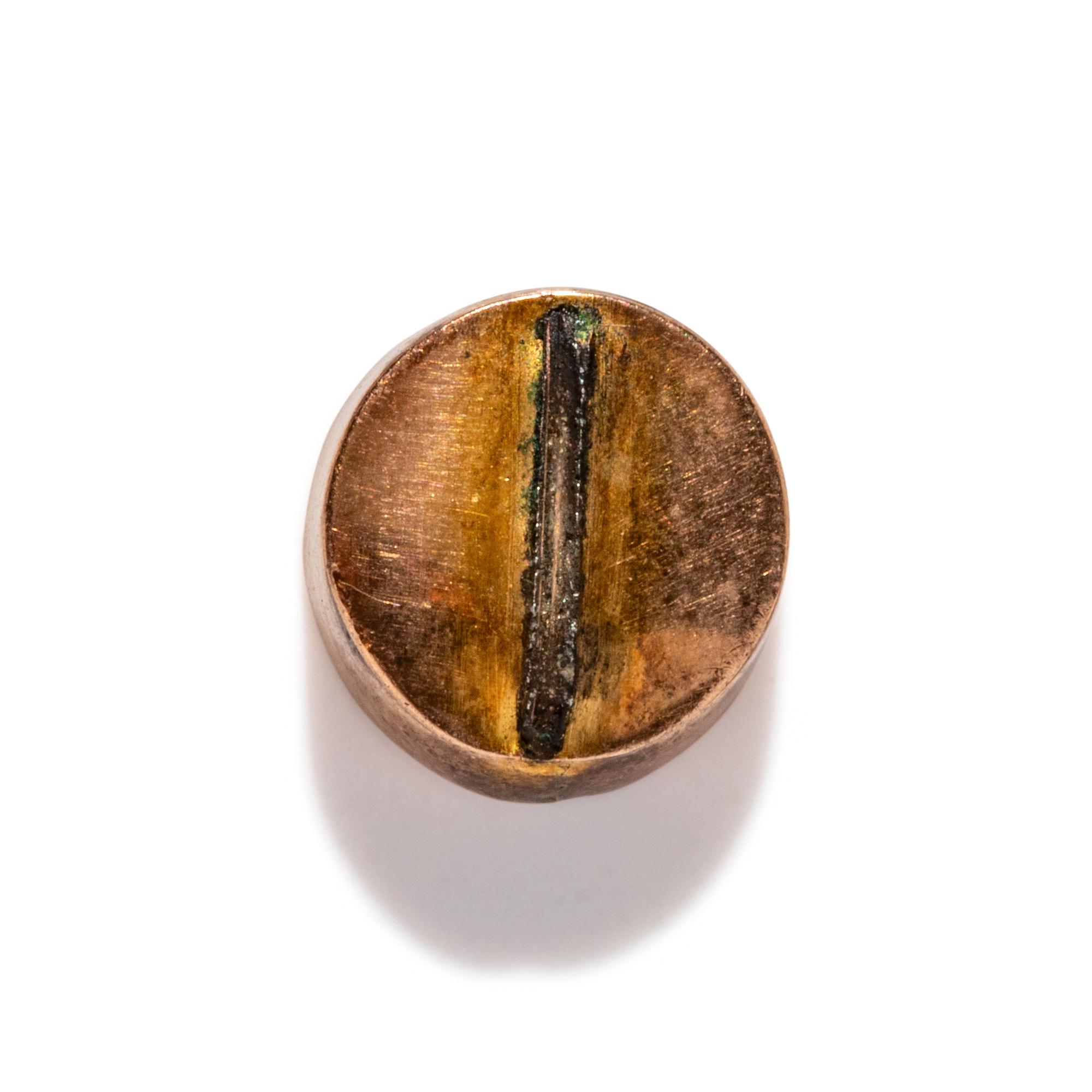 A Roman Carnelian Ring Stone with a Standing Man and Horse, Possibly Castor or Pollux — Set in a gold pendant