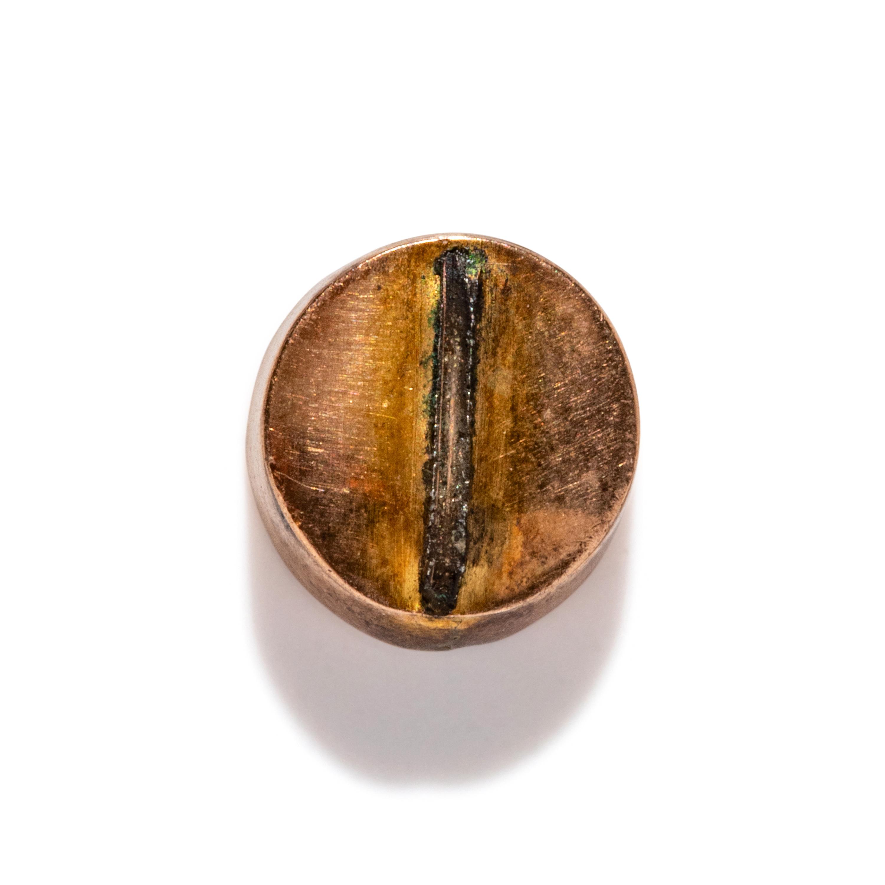 A Roman Carnelian Ring Stone with a Standing Man and Horse, Possibly Castor or Pollux — Set in a gold pendant