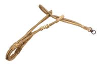 Two Hackamore Braided Bull Hide Ropes Length of lead 29 feet