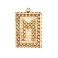 YELLOW GOLD 'M' PENDANT