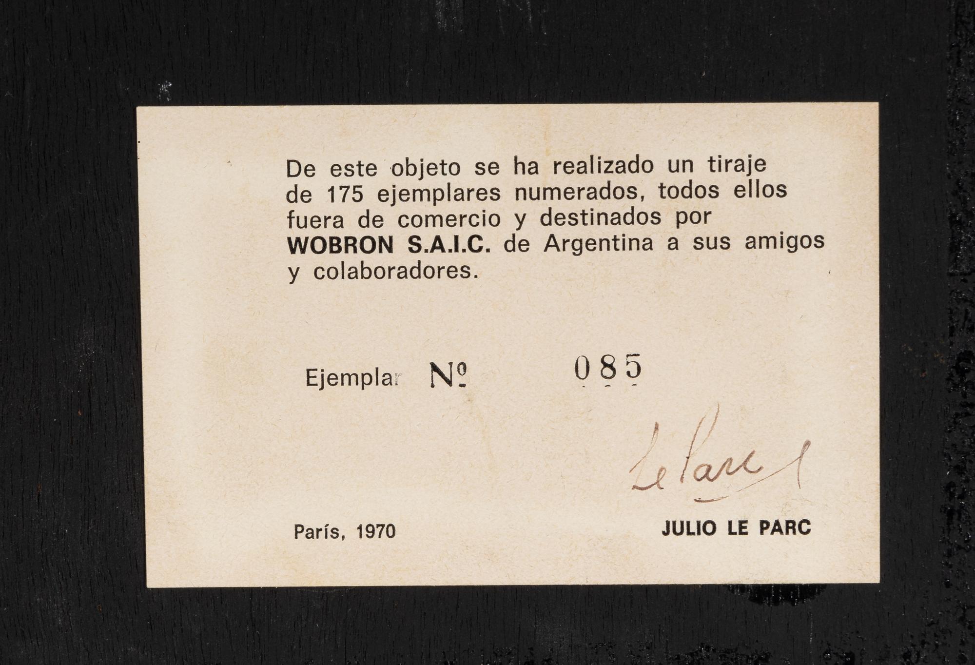 Ejemplar No 1 , 1970