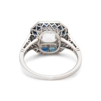 DIAMOND AND SAPPHIRE RING