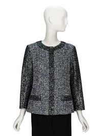Chanel, Shimmery Two-Tone Cardigan Jacket NWT
