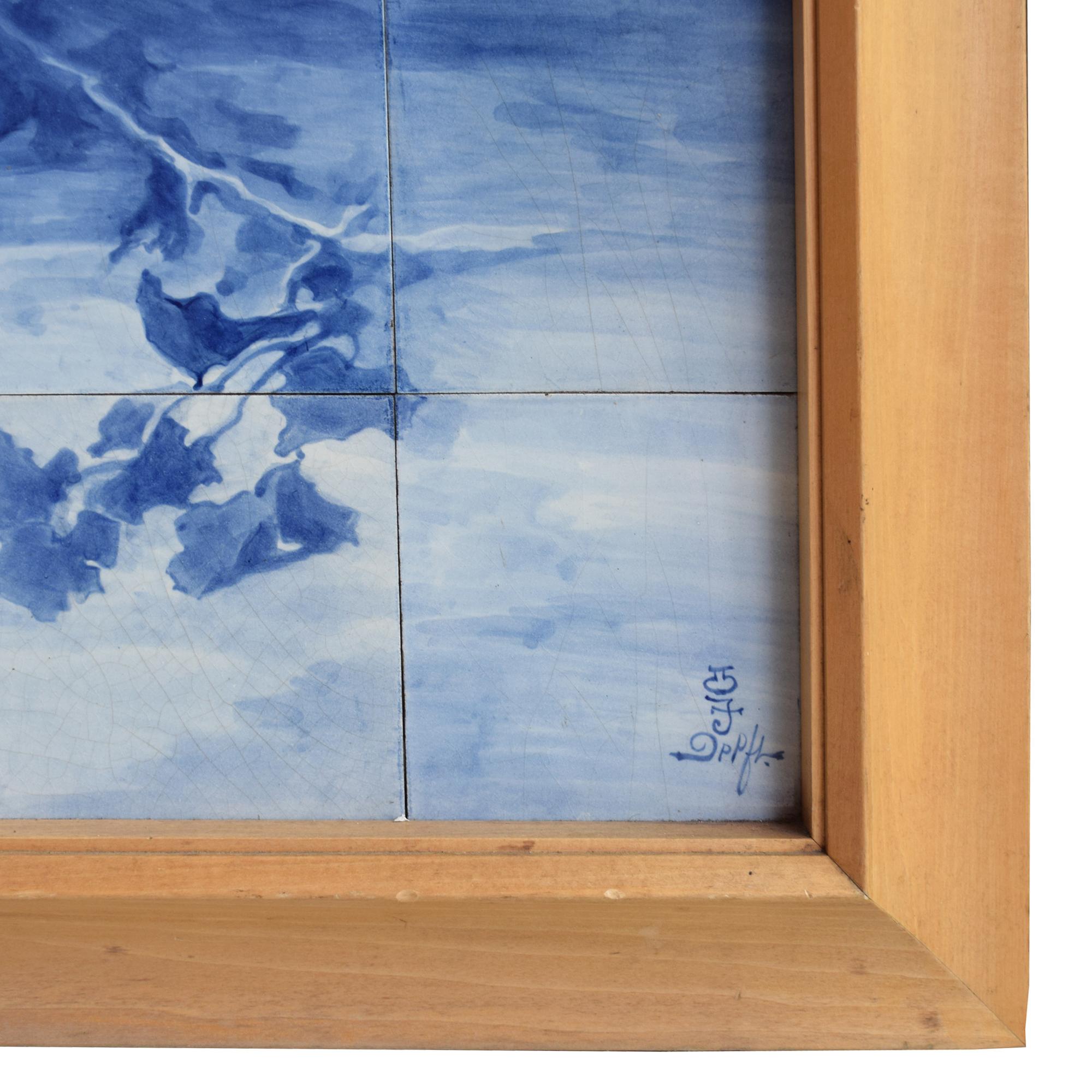 A Delft Tile Mosaic After Frans Hals 70.5" W x 4" D x 64.5" H — Netherlands, 19th Century