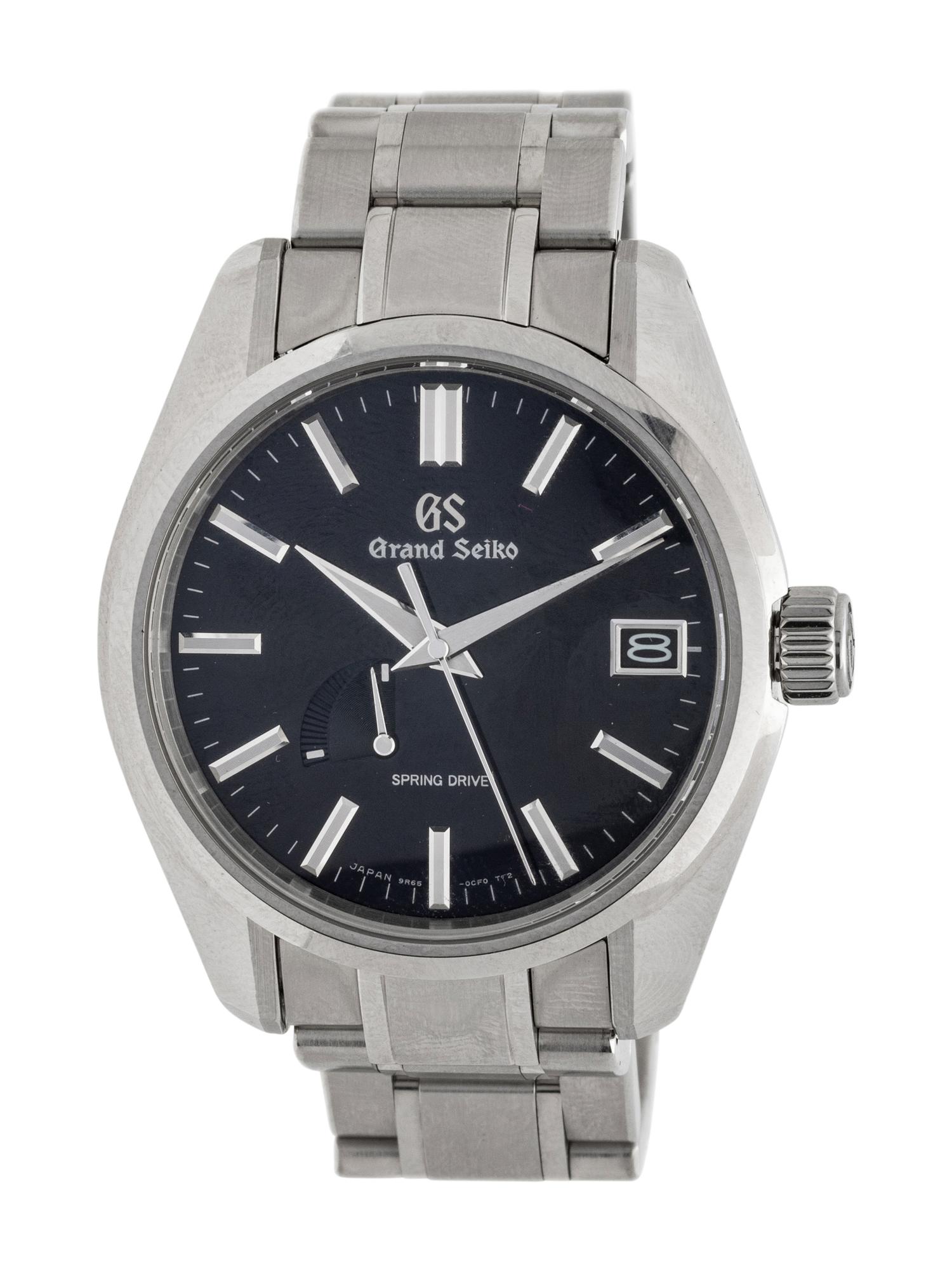 GRAND SEIKO, REF. SBGA375 STAINLESS STEEL 'SPRING DRIVE' WATCH