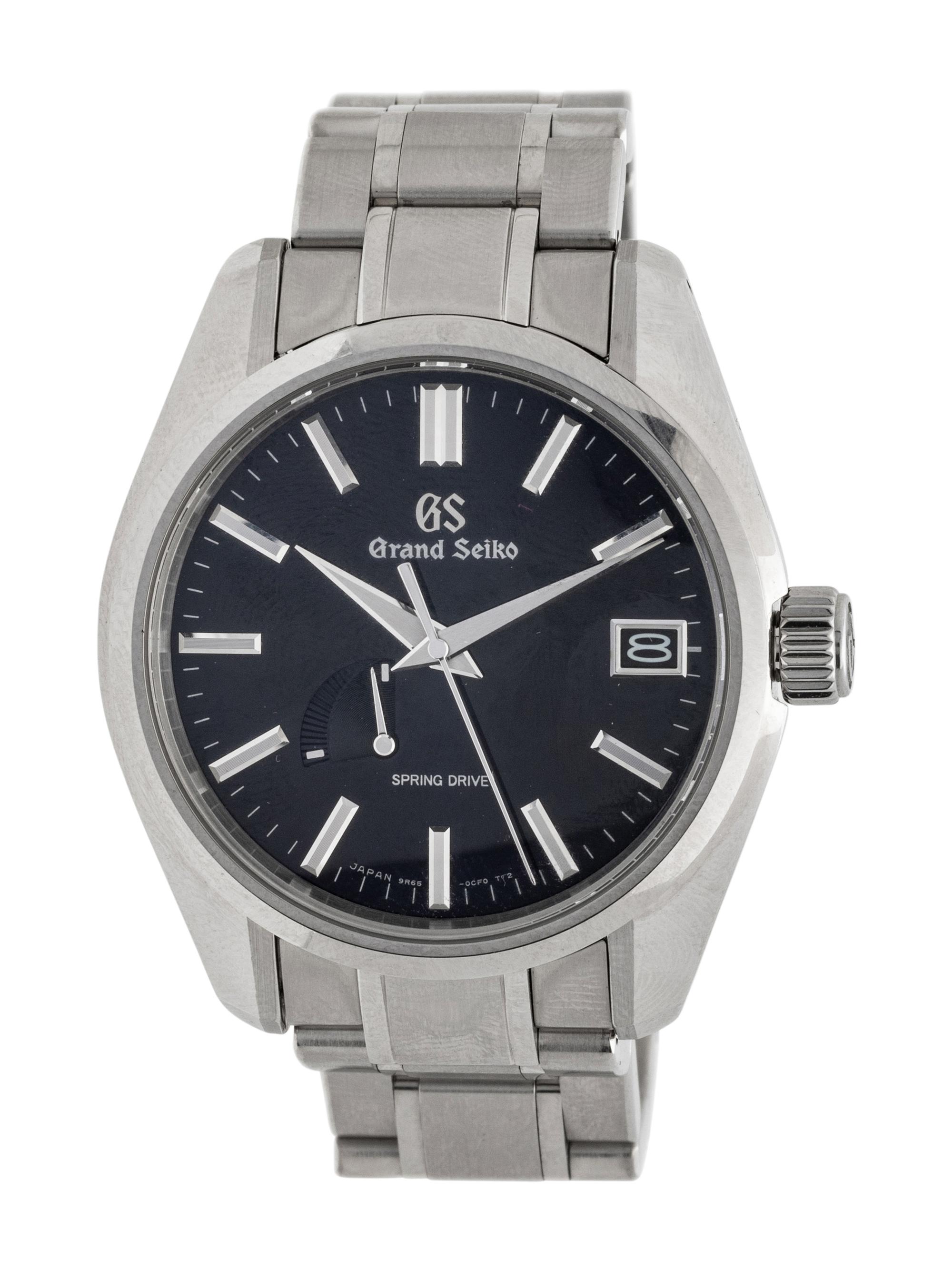 GRAND SEIKO, REF. SBGA375 STAINLESS STEEL 'SPRING DRIVE' WATCH