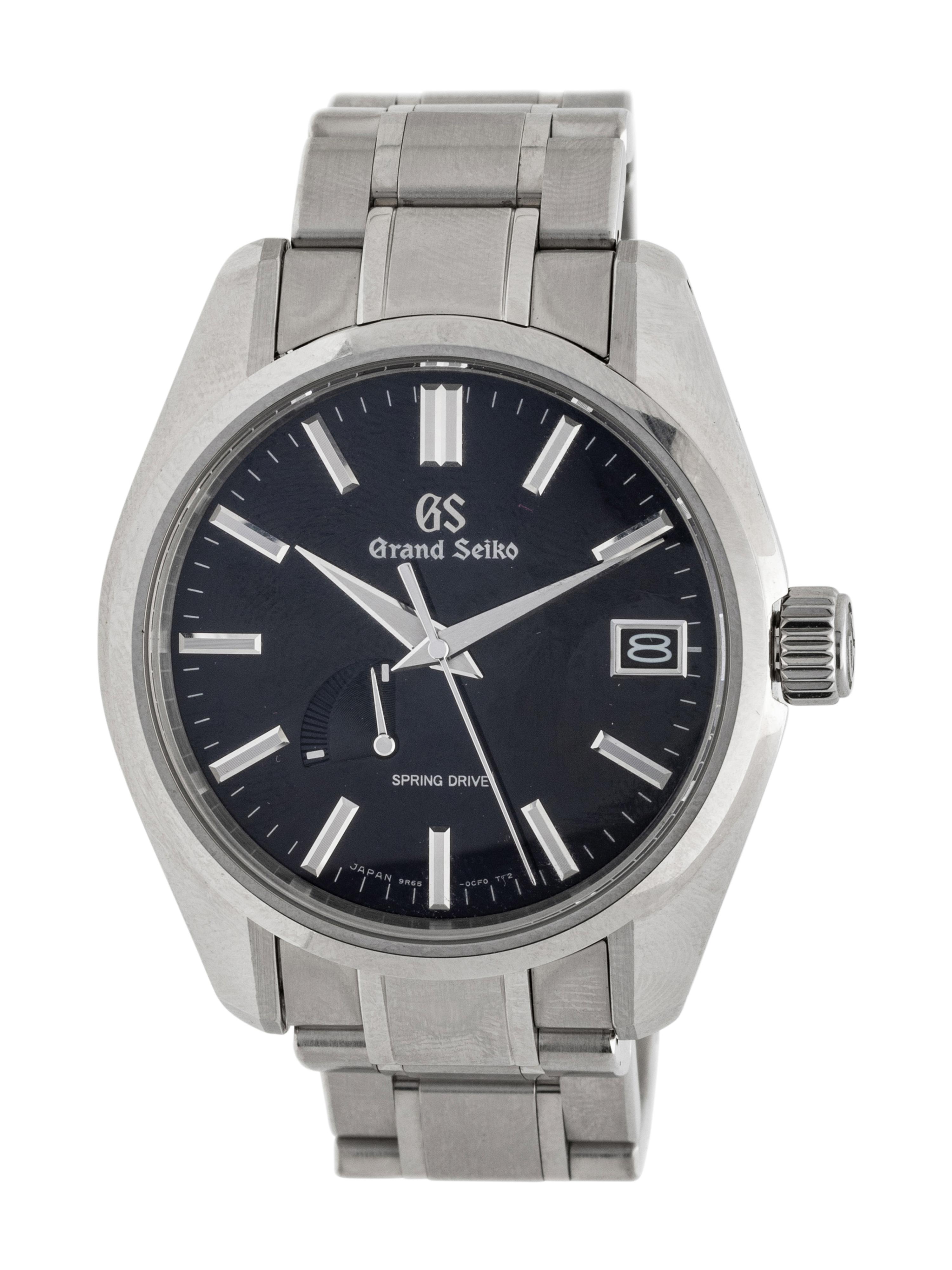 GRAND SEIKO, REF. SBGA375 STAINLESS STEEL 'SPRING DRIVE' WATCH